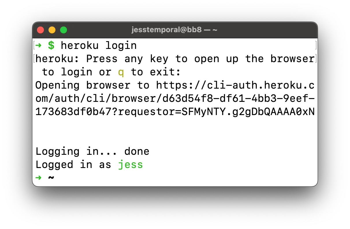 image login made in the terminal using the browser